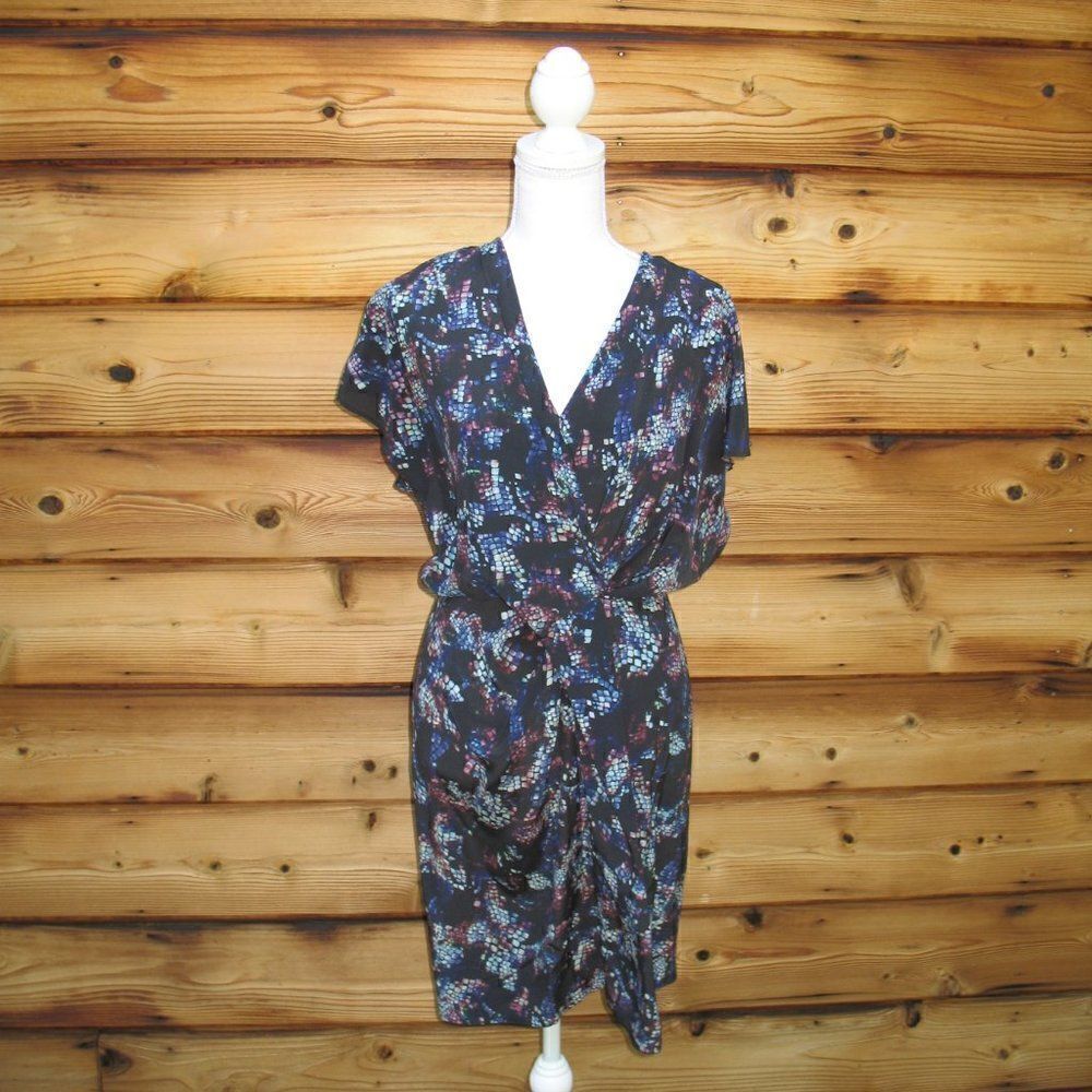 Saloni Silk Print Dress 